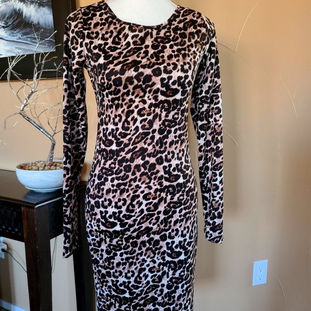 Leopard Print Sheath Dress